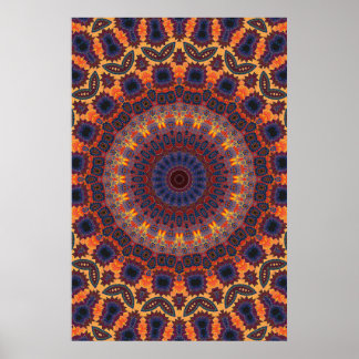 Trippy Poster: Psychedelic Radial Artwork Poster