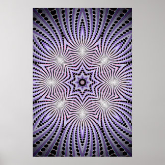 Trippy Poster: Psychedelic Radial Artwork Poster