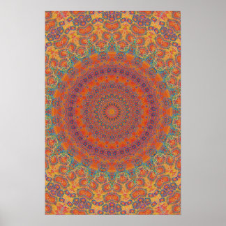 Trippy Poster: Psychedelic Radial Artwork Poster