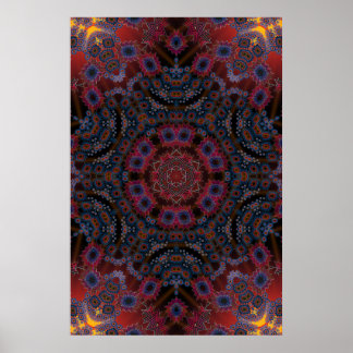 Trippy Poster: Psychedelic Radial Artwork Poster