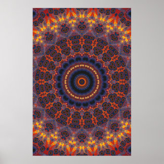 Trippy Poster: Psychedelic Radial Artwork Poster