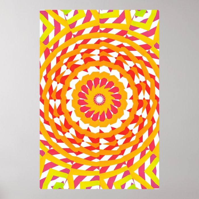 Trippy Poster Psychedelic Spiral Artwork