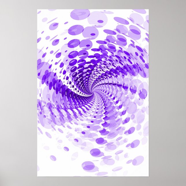Trippy Poster: Purple Abstract Artwork Poster (Front)