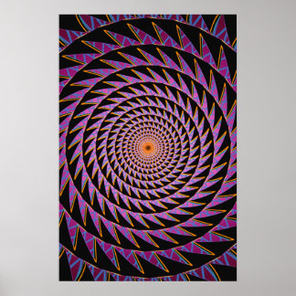 Trippy Poster: Sawtooth Spiral Poster