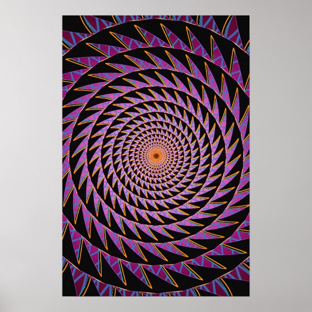 Trippy Poster: Sawtooth Spiral Poster (Front)