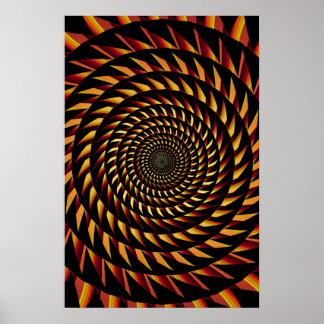 Trippy Poster: Sawtooth Spiral Poster