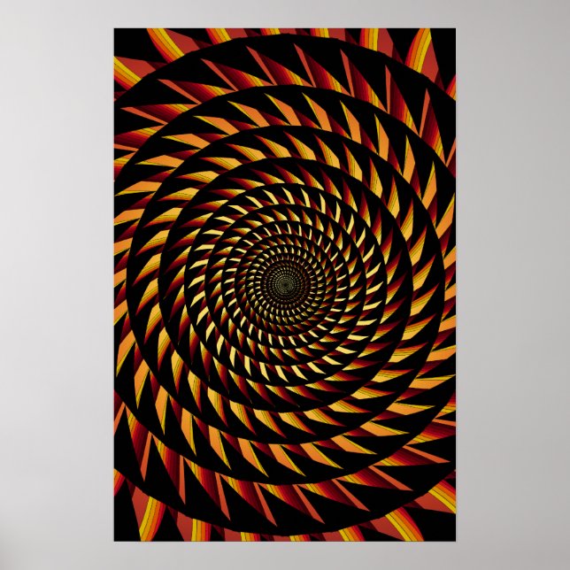 Trippy Poster: Sawtooth Spiral Poster (Front)