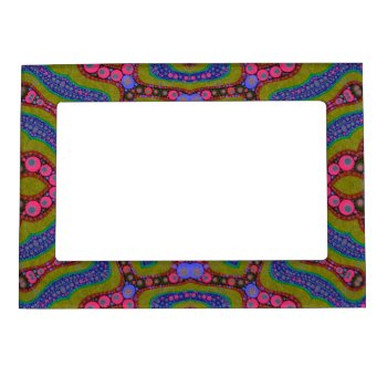 Trippy Psychedelic Abstract Magnetic Photo Frame by TeensEyeCandy at Zazzle
