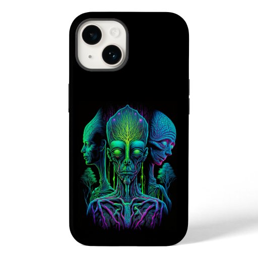 Trippy Psychedelic Aliens Case-Mate iPhone 14 Case
