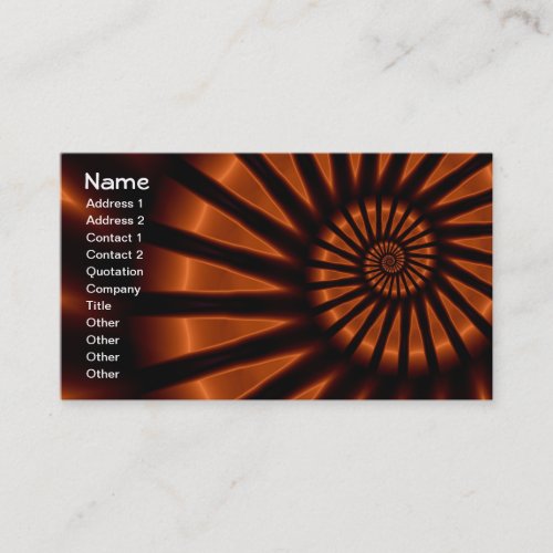 Trippy Psychedelic Backlighting Fine Fractal Business Card