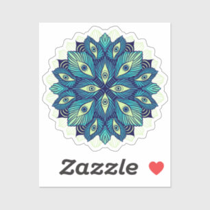 Trippy Psychedelic Eyes Floral Surreal Art Sticker