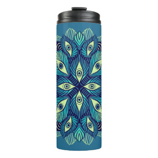 Trippy Psychedelic Eyes Floral Surreal Art Thermal Tumbler