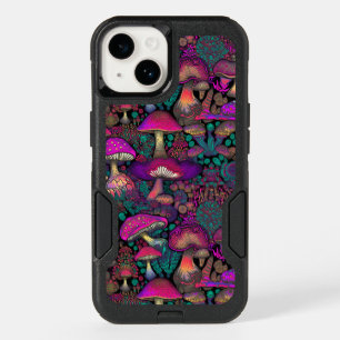 Trippy Psychedelic Mushroom Pattern OtterBox iPhone 14 Case