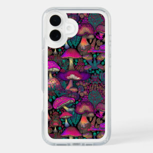Trippy Psychedelic Mushroom Pattern iPhone 16 Plus Case