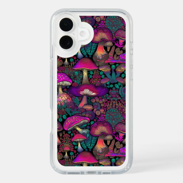 Trippy Psychedelic Mushroom Pattern Speck iPhone Case (Front)