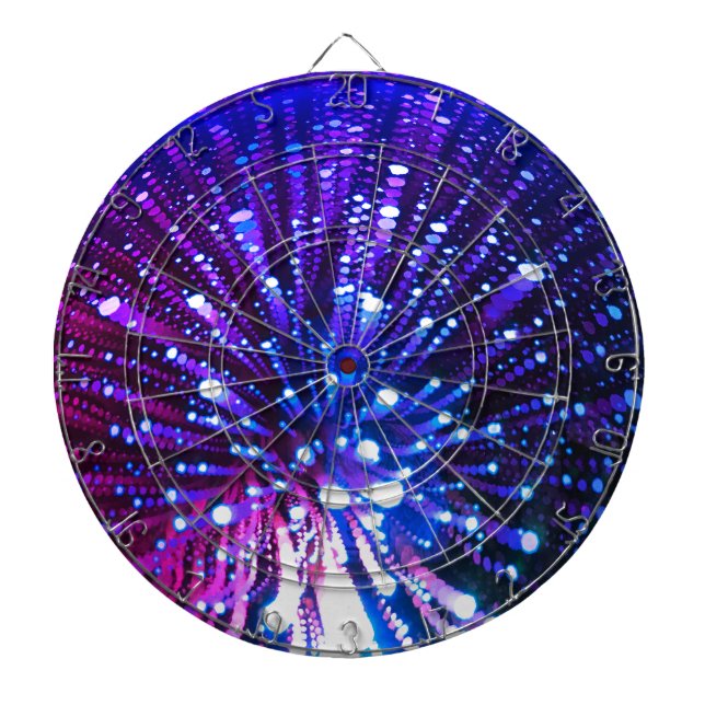 Trippy Psychedelic Optical Illusion Space Galaxy Dart Board (Front)