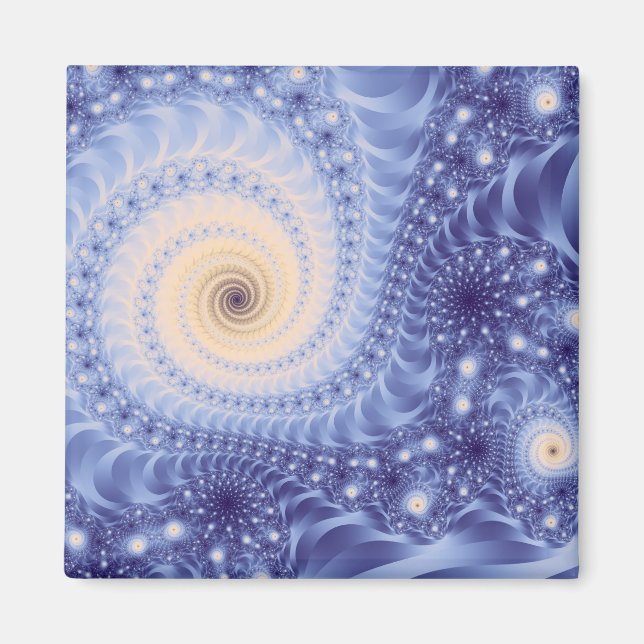 Trippy Psychedelic Starstorm Fine Fractal Magnet (Front)