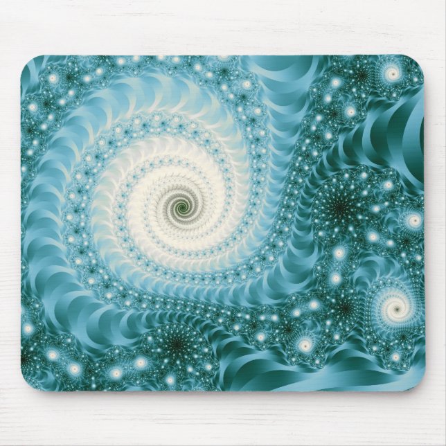 Trippy Psychedelic Starstorm Fine Fractal Mouse Pad (Front)
