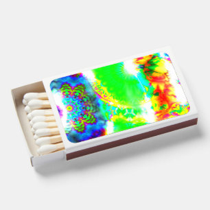 Trippy Psychedelic Tie Dye Rainbow Hippie Matchboxes