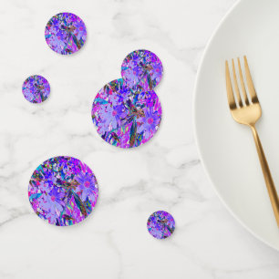 Trippy Purple and Magenta Colorful Wildflowers Confetti