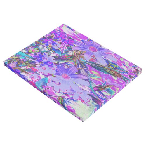 Trippy Purple and Magenta Colorful Wildflowers Gallery Wrap