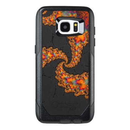 Trippy Rainbow Fractal Fire Burning as Three OtterBox Samsung Galaxy S7 Edge Case