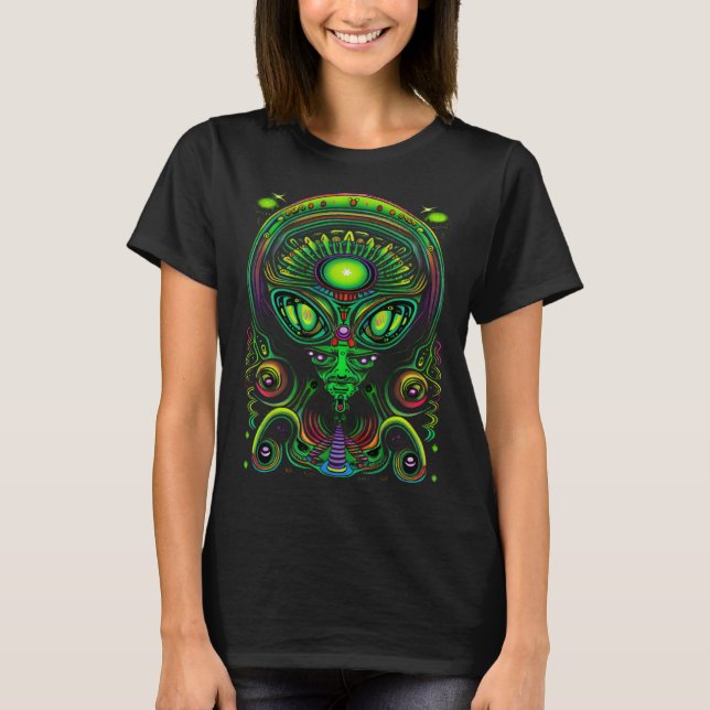 Trippy Rave Alien Tank Top UFO (Front)