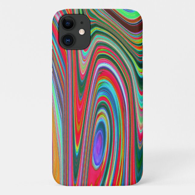 Trippy Red, Green and Blue Abstract Groovy Art Case-Mate iPhone Case (Back)