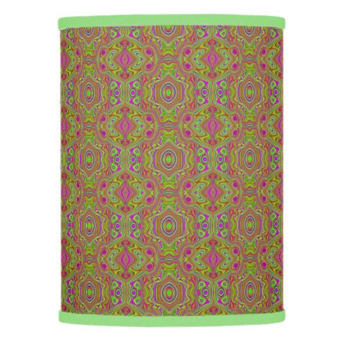 Trippy Retro Chartreuse Magenta Abstract Pattern Lamp Shade