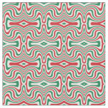 Trippy Retro Groovy Squiggly Christmas Pattern Fabric