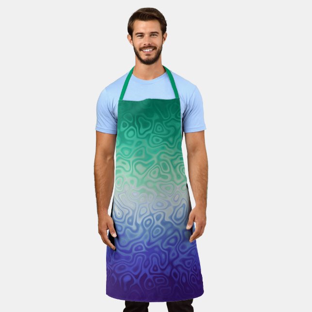 Trippy Ripply Funky Boho MLM Men Loving Men Pride Apron (Worn)