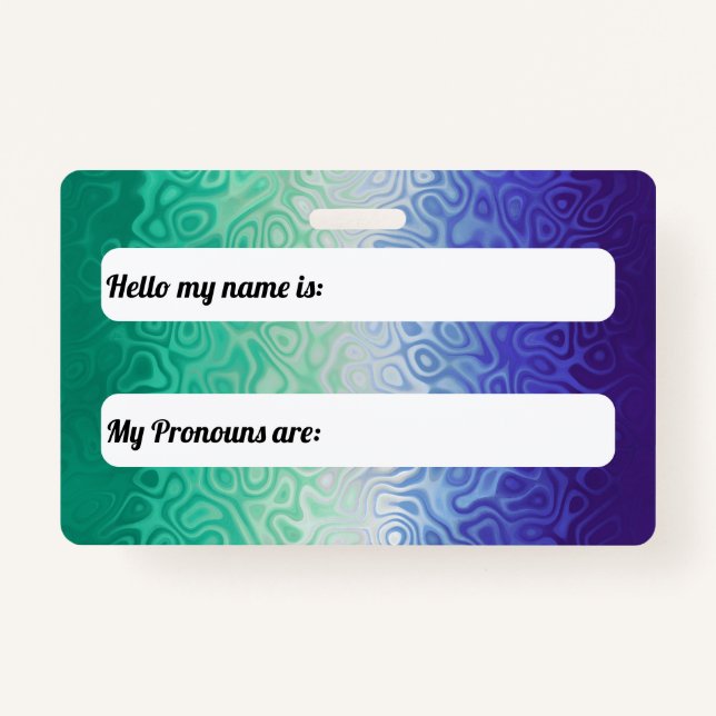 Trippy Ripply Funky Boho MLM Men Loving Men Pride Badge (Front)