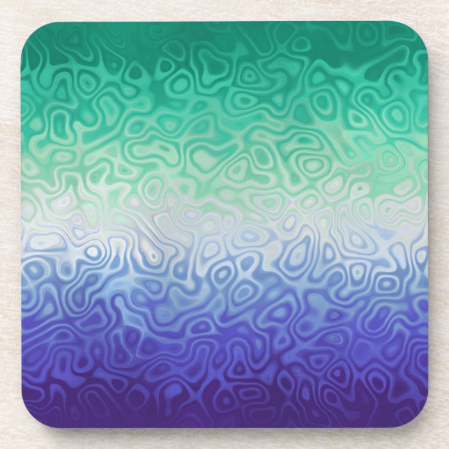 Trippy Ripply Funky Boho MLM Men Loving Men Pride Beverage Coaster (Front)