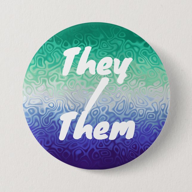 Trippy Ripply Funky Boho MLM Men Loving Men Pride Button (Front)
