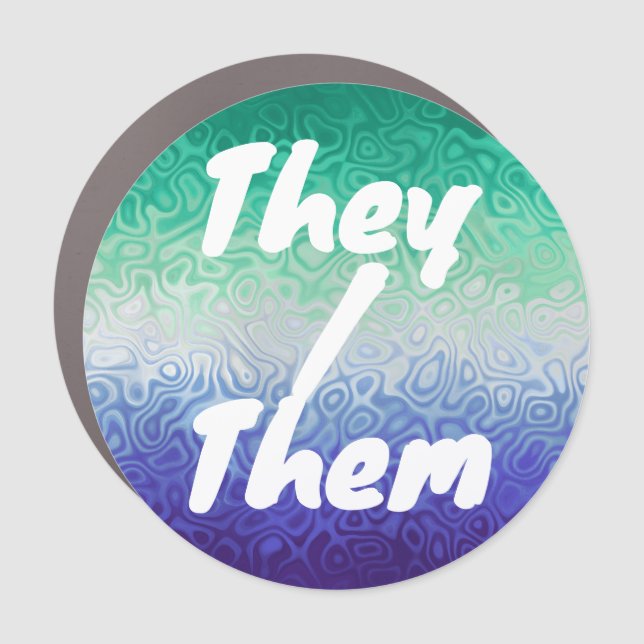 Trippy Ripply Funky Boho MLM Men Loving Men Pride Car Magnet (Front)