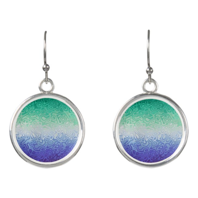 Trippy Ripply Funky Boho MLM Men Loving Men Pride Earrings (Front)