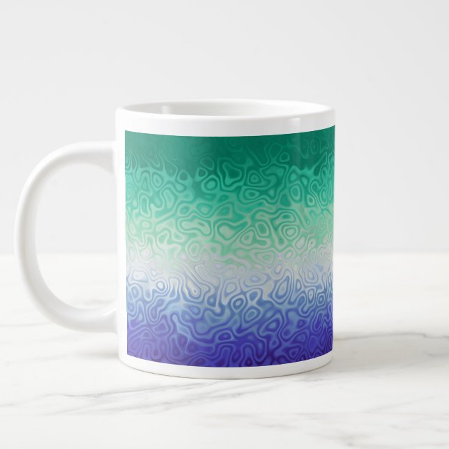 Trippy Ripply Funky Boho MLM Men Loving Men Pride Giant Coffee Mug (Left)