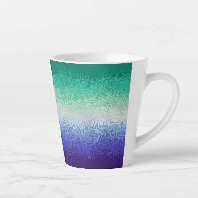 Trippy Ripply Funky Boho MLM Men Loving Men Pride Latte Mug (Right)