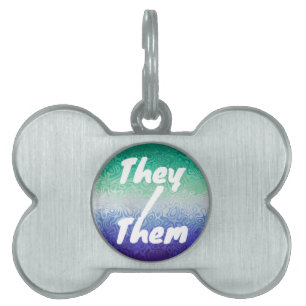 Trippy Ripply Funky Boho MLM Men Loving Men Pride Pet ID Tag