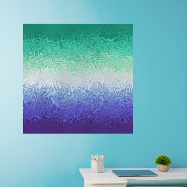 Trippy Ripply Funky Boho MLM Men Loving Men Pride Wall Decal (Home Office)