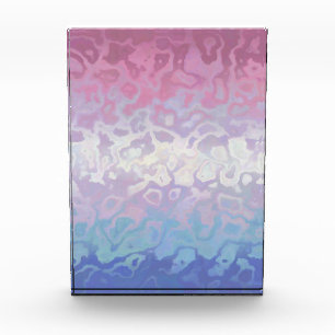 Trippy Ripply Groovy Eccentric Bigender Pride Flag Acrylic Award