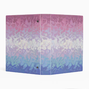 Trippy Ripply Groovy Eccentric Bigender Pride Flag Mini Binder