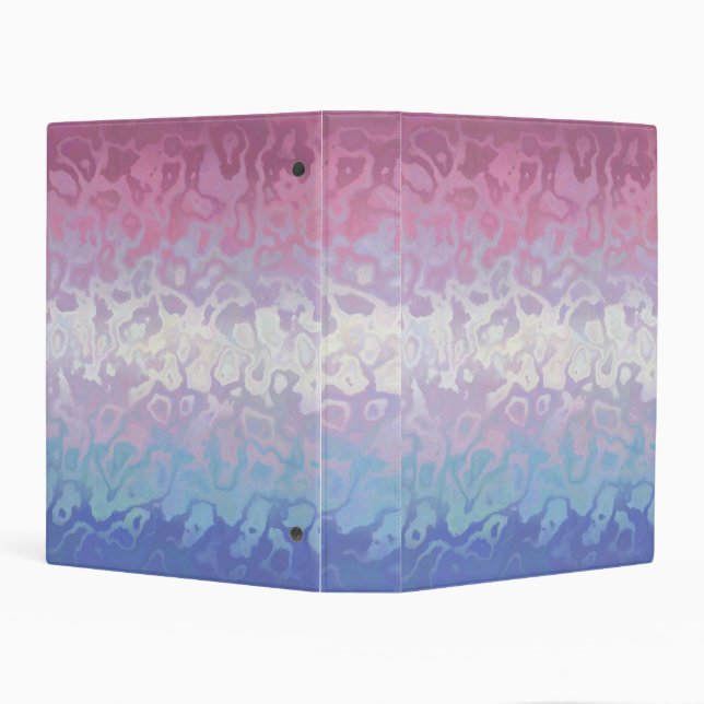 Trippy Ripply Groovy Eccentric Bigender Pride Flag Mini Binder (Background)