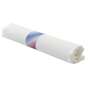 Trippy Ripply Groovy Eccentric Bigender Pride Flag Napkin Bands