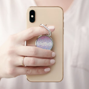 Trippy Ripply Groovy Eccentric Bigender Pride Flag Phone Ring Stand