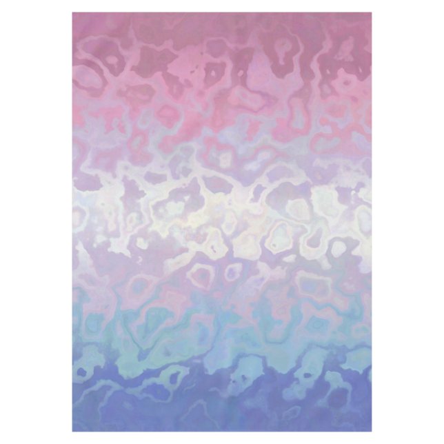 Trippy Ripply Groovy Eccentric Bigender Pride Flag Tablecloth (Front)