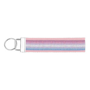 Trippy Ripply Groovy Eccentric Bigender Pride Flag Wrist Keychain