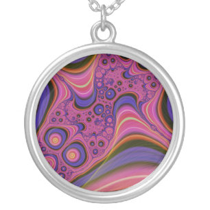 Trippy Silver Plated Necklace