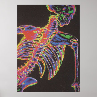 trippy skelly poster