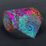 Trippy Sky Blue Abstract Retro Liquid Swirl Neck Tie<br><div class="desc">This Original Digital Oil Painting by My Rubio Garden features a Trippy Sky Blue Abstract Retro Liquid Swirl with Magenta,  Yellow,  Aqua,  Purple and Red Background. The result is a trippy,  groovy,  abstract design that you will love!</div>
